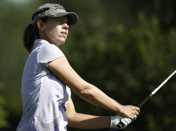 May 2, 2015 - Arlington, TX, USA - Karine Icher drives from the 2nd tee in the third round during the Volunteers of America North Texas Shootout, Saturday, May 2, 2015, at the Las Colinas Country Club in Irving, Texas. LPGA Golf Damen North Texas Shootout, third round - ZUMAm67_