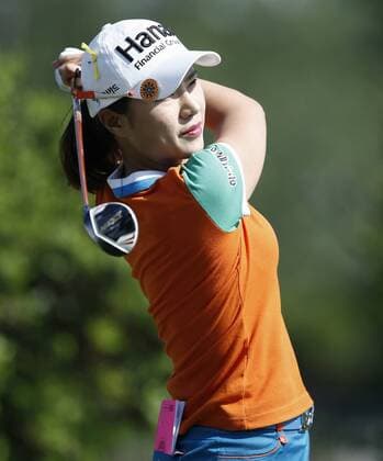 May 2, 2015 - Arlington, TX, USA - Amy Yang drives from the 2nd tee in the third round during the Volunteers of America North Texas Shootout, Saturday, May 2, 2015, at the Las Colinas Country Club in Irving, Texas. LPGA Golf Damen North Texas Shootout, third round - ZUMAm67_