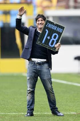 Mailand, Italien - Serie A, Inter Mailand vs. Chievo Verona: Ivan Zamorano 