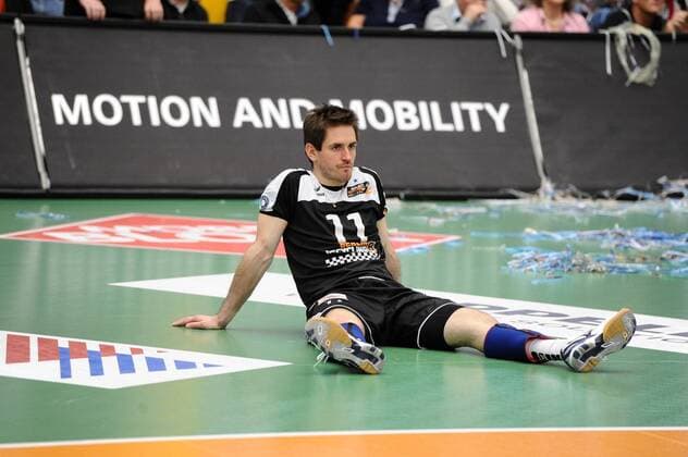 Enttaeuschung bei Martin Krystof (BR Volleys) VfB Friedrichshafen vs Berlin Recycling Volleys, 1. Volleyball Bundesliga Play-Off Finale Spiel 5, Foto: Stuetzle Eibner EP_wse