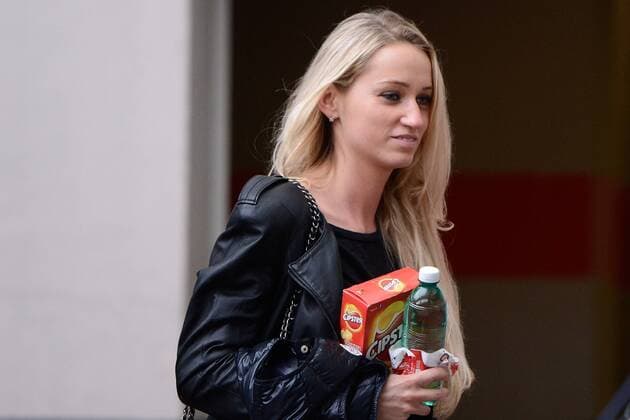 Monika Puchalski, wife of Lukas Podolski - Milano, 03-05-2015 - Serie A 2014 2015 - Inter Milano - AC Chievo Verona - giuseppexceleste