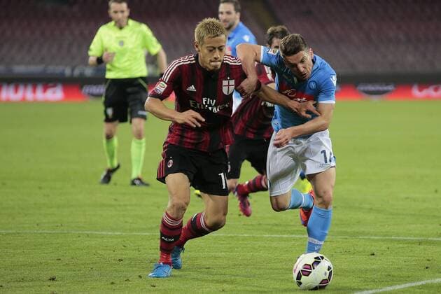 Keisuke Honda Milan, Dries Mertens Napoli, Napoli 03-05-2015 Stadio San Paolo Football Calcio Serie A Napoli - Milan Foto Cesare Purini Insidefoto cesarexpurini