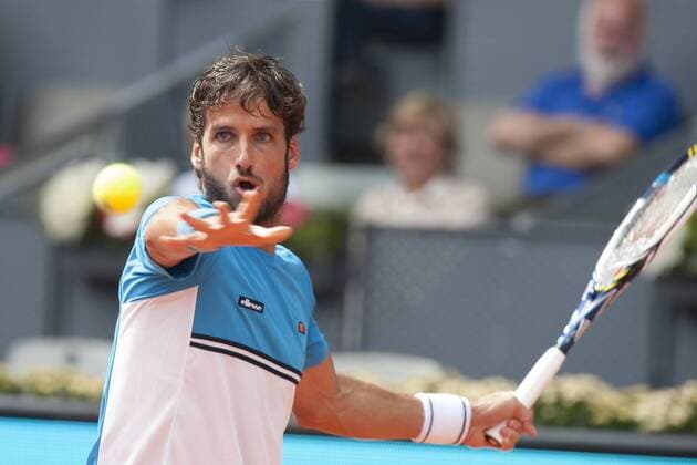 Madrid, Madrid, Spain - Feliciano Lopez in their first round match during day third of the ATP Tennis Herren Mutua Madrid Open tennis tournament at the Caja Magica on May 3, 2015 in Madrid, Spain Feliciano Lopez  - ZUMAn230