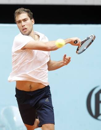 Jerzy Janowicz during Madrid Open Tennis 2015 match.May, 4, 2015.  (20150504219)