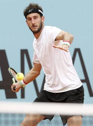 Luca Vanni during Madrid Open Tennis 2015 match.May, 4, 2015.  (20150504292)