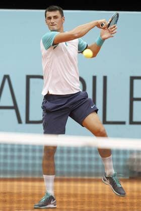 Bernard Tomic during Madrid Open Tennis 2015 match.May, 4, 2015.  (20150504310)