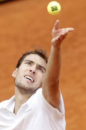 Jerzy Janowicz during Madrid Open Tennis 2015 match.May, 4, 2015.  (20150504231)