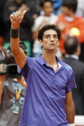Thomaz Bellucci during Madrid Open Tennis 2015 match.May, 4, 2015.  (20150504286)
