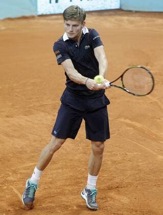 David Goffin during Madrid Open Tennis 2015 match.May, 4, 2015.  (20150504351)