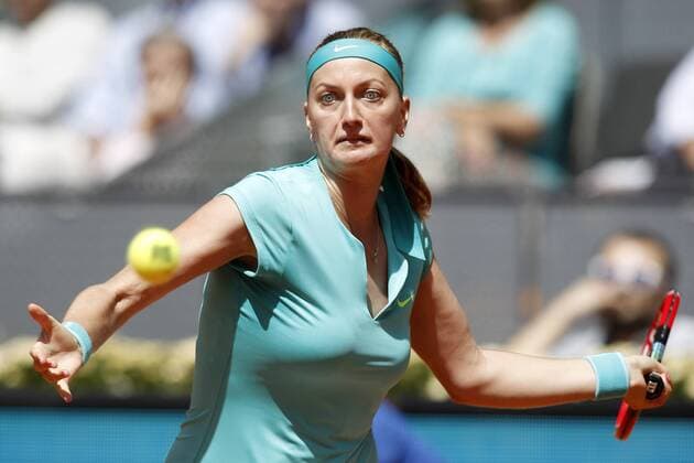 Petra Kvitova during Madrid Open Tennis 2015 match.May, 5, 2015.  (2015050505)