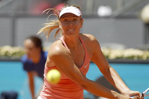 Maria Sharapova during Madrid Open Tennis 2015 match.May, 5, 2015.  (2015050568)