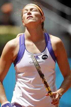 Mariana Duque-Marino during Madrid Open Tennis 2015 match.May, 5, 2015.  (2015050578)