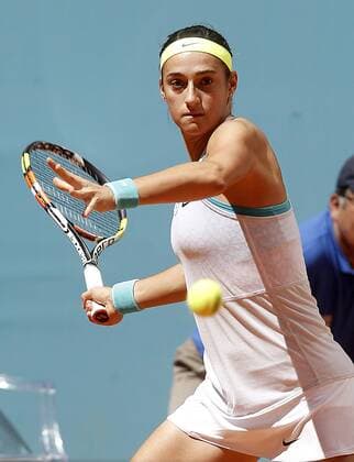 Caroline Garcia during Madrid Open Tennis 2015 match.May, 5, 2015.  (20150505121)