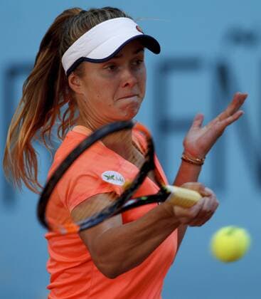May 5, 2014 - Madrid, Spain - Spain, Madrid : Ukrainian tennis player Elina Svitolina returns the ball to Serbian tennis player Ana Ivanovic during the Madrid WTA Tennis Damen Masters Series Tournament tennis match, day 5 on May 5, 2015 in Madrid Open Madrid Tennis: Ana Ivanovic Vs Svitolina  - ZUMAn230