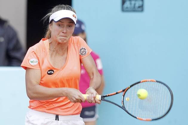 Elina Svitolina during Madrid Open Tennis 2015 match.May, 5, 2015.  (20150505263)