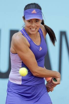 Ana Ivanovic during Madrid Open Tennis 2015 match.May, 5, 2015.  (20150505287)