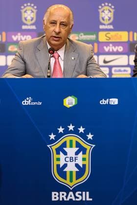 May 5, 2015 - Rio De Janeiro, Brazil - The president of CBF Marco Polo Del Nero, reads the 23-player roster for the upcoming Copa America tournament to be held in Chile, at the headquarters of the Brazilian Football Confederation (CBF) in Rio de Janeiro. Brazil: National Brazilian Football Team - ZUMAp133