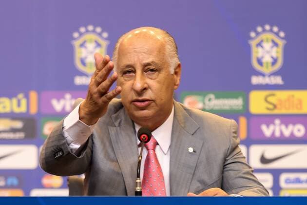 May 5, 2015 - Rio De Janeiro, Brazil - The president of CBF Marco Polo Del Nero, reads the 23-player roster for the upcoming Copa America tournament to be held in Chile, at the headquarters of the Brazilian Football Confederation (CBF) in Rio de Janeiro. Brazil: National Brazilian Football Team - ZUMAp133