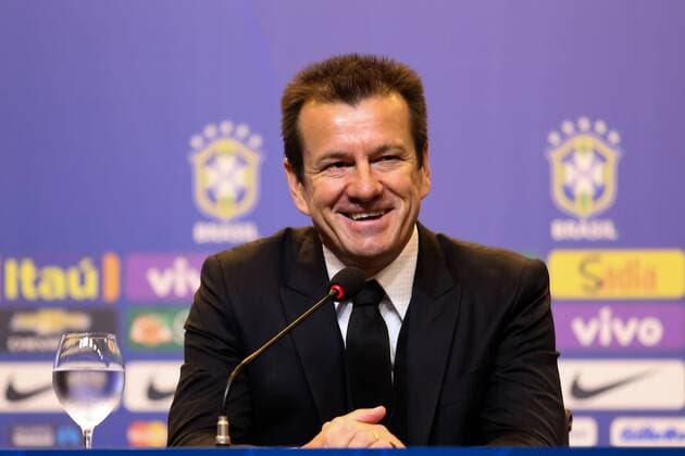 May 5, 2015 - Rio De Janeiro, Brazil - The coach of the Brazilian national football team, Dunga, reads the 23-player roster for the upcoming Copa America tournament to be held in Chile, at the headquarters of the Brazilian Football Confederation (CBF) in Rio de Janeiro. Brazil: National Brazilian Football Team - ZUMAp133