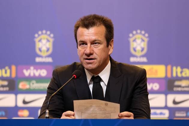 May 5, 2015 - Rio De Janeiro, Brazil - The coach of the Brazilian national football team, Dunga, reads the 23-player roster for the upcoming Copa America tournament to be held in Chile, at the headquarters of the Brazilian Football Confederation (CBF) in Rio de Janeiro. Brazil: National Brazilian Football Team - ZUMAp133