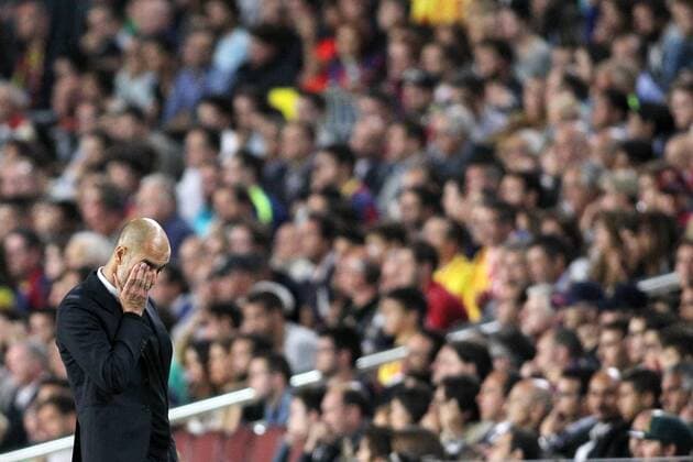 Trainer Pep Guardiola (FC Bayern Muenchen) FC Barcelona Barca vs FC Bayern Muenchen, Fussball, Champions League, Halbfinale, 06.05.2015, Foto: Schueler Eibner EP_JSE