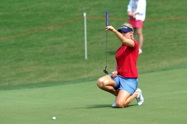 SHANGHAI, CHINA - MAY 07: (CHINA OUT) Charley Hull of England looks during the first round match on day one of 2015 Buick Golf Championship at Shanghai Qizhong Garden Golf Club on May 7, 2015 in Shanghai, China.  CFP467131239 