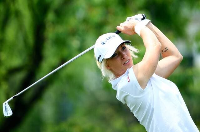 SHANGHAI, CHINA - MAY 07: (CHINA OUT) Melissa Reid of England hits her tee shot during the first round match on day one of 2015 Buick Golf Championship at Shanghai Qizhong Garden Golf Club on May 7, 2015 in Shanghai, China.  CFP467131268 