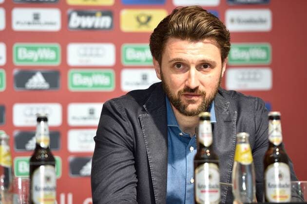 Marco Pesic, Geschaeftsfuehrer (FC Bayern Muenchen Basketball) , Portrait, Pressekonferenz, FC Bayern Muenchen Basketball, Training, Pressekonferenz, Basketball Bundesliga Saison 2014 2015, Beko BBL,07.05.15