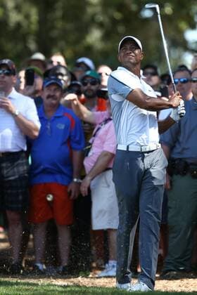 May 7, 2015 - Ponte Vedra Beach, Florida, United States - Tiger Woods hits out of the rough during the first round of THE PLAYERS Championship. THE PLAYERS Championship - Round 1 - ZUMAw109