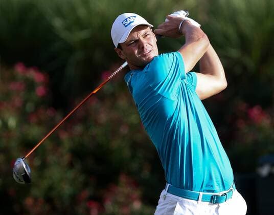 May 7, 2015 - Ponte Vedra Beach, Florida, United States - Martin Kaymer tees off the 18th hole during the first round of THE PLAYERS Championship. THE PLAYERS Championship - Round 1 - ZUMAw109