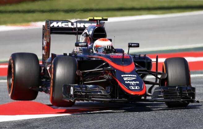 BARCELONA -may 08- SPAIN: Jenson Button in free practice of the GP of Spain Formula 1, held at the Circuit de Catalunya Barcelona, on May 8, 2015. Photo:Joan Valls Urbanandsport Cordon Press 
