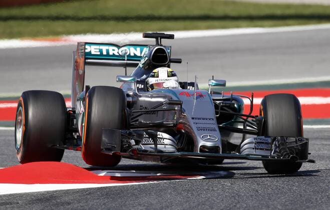 BARCELONA -may 08- SPAIN: Lewis Hamilton in free practice of the GP of Spain Formula 1, held at the Circuit de Catalunya Barcelona, on May 8, 2015. Photo:Joan Valls Urbanandsport Cordon Press 