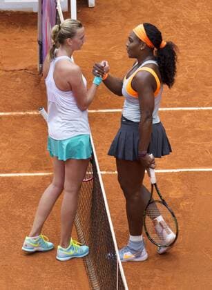 Tournament Madrid Open of tennis, match between Serena Williams (USA) and Petra Kvitova (CZE). Madrid, Spain May 8, 2015. Photo: Jose Luis Cuesta 261 Cordon Press. 