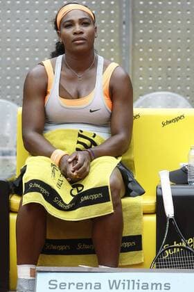Serena Williams, USA, during Madrid Open Tennis 2015 match.May, 8, 2015.  (2015050811)