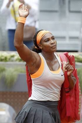 Serena Williams, USA, during Madrid Open Tennis 2015 match.May, 8, 2015.  (2015050860)