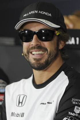 Aktuell Motorsport, Formel 1, GP Barcelona, PK Fernando ALONSO (ESP),MCLaren Honda,mit Sonnenbrille,Aktion,Einzelbild,angeschnittenes Einzelmotiv,Portraet,Portrait,Porträt, FIA Pressekonferenz Formel 1:GP von Spanien,Circuit de Catalunya,Saison2015,am 07.05.2015.