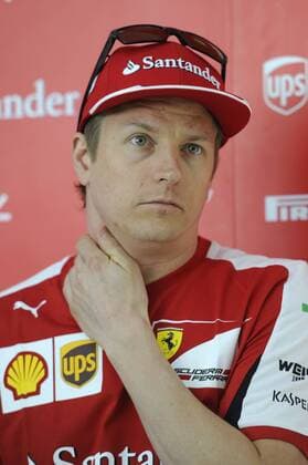 Aktuell Motorsport, Formel 1, GP Barcelona, Pressetermin Ferrari mit Sebastian Vettel und Kimi Räikkönen Kimi RAIKKONEN,RAEIKKOENEN (FIN),Scuderia Ferrari, Aktion,Einzelbild,angeschnittenes Einzelmotiv,Portraet,Portrait,Porträt, Pressekonferenz. Formel 1:GP von Spanien,Circuit de Catalunya,Saison2015,am 07.05.2015.