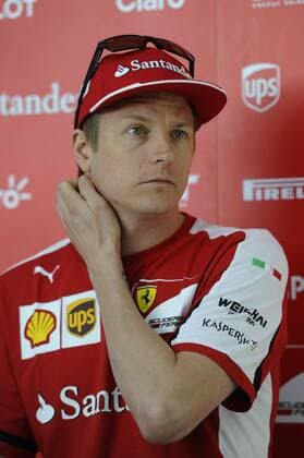 Aktuell Motorsport, Formel 1, GP Barcelona, Pressetermin Ferrari mit Sebastian Vettel und Kimi Räikkönen Kimi RAIKKONEN,RAEIKKOENEN (FIN),Scuderia Ferrari, Aktion,Einzelbild,angeschnittenes Einzelmotiv,Portraet,Portrait,Porträt, Pressekonferenz. Formel 1:GP von Spanien,Circuit de Catalunya,Saison2015,am 07.05.2015.