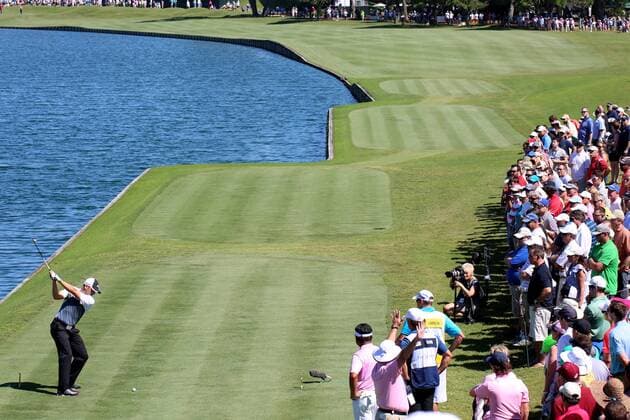 08 May 2015: Sergio Garcia tees off on No. 18 during the second round of THE PLAYERS Championship at TPC Sawgrass in Ponte Vedra Beach, Fl. GOLF: MAY 08 PGA Golf Herren - THE PLAYERS Championship - Second Round Icon15032011842 EDITORIAL USE ONLY