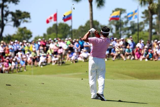 08 May 2015: K.J. Choi hits an approach shot towards the green on No. 2 during the second round of THE PLAYERS Championship at TPC Sawgrass in Ponte Vedra Beach, Fl. GOLF: MAY 08 PGA Golf Herren - THE PLAYERS Championship - Second Round Icon15032011962 EDITORIAL USE ONLY