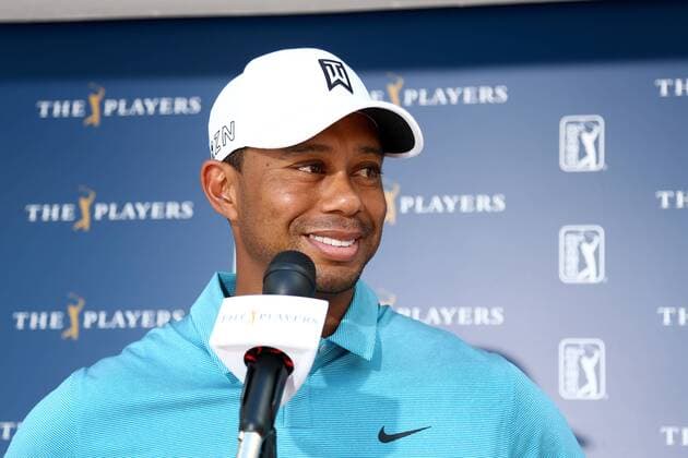 Aktuell Golf - The Players Championship in Ponte Vedra Beac May 8, 2015 - Ponte Vedra Beach, Florida, United States - Tiger Woods speaks to the media after the second round of THE PLAYERS Championship. THE PLAYERS Championship - Round 2 - ZUMAw109