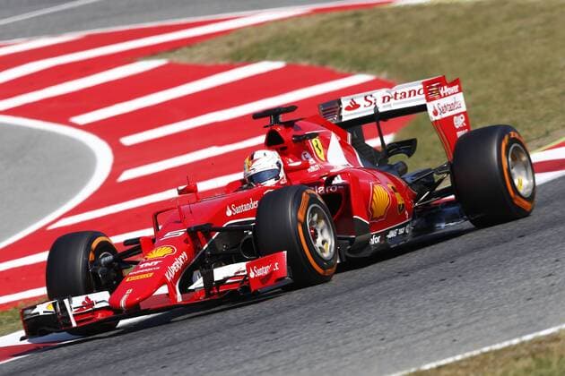 Motorsports: FIA Formula One World Championship WM Weltmeisterschaft 2015, Grand Prix of Spain, 5 Sebastian Vettel (GER, Scuderia Ferrari), xHOCHxZWEIx