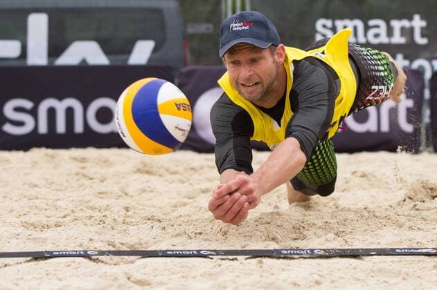 09.05.2015, Muenster, Schlossplatz smart beach tour, Supercup Münster Muenster, Hauptfeld Abwehr Thomas Kröger Kroeger