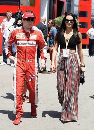 RAIKKONEN Kimi F1 Team F1 Scuderia Ferrari mit Freundin FIA Motorsport Formel 1 Saison 2015 Grand Prix von Spanien 2015 in Barcelona am 09.Mai 2015 