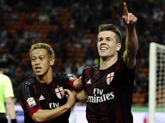 Aktuell Fußball, Italien, AC Mailand - AS Rom Serie A AC Milan - AS Rom Torjubel Marco Van Ginkel 