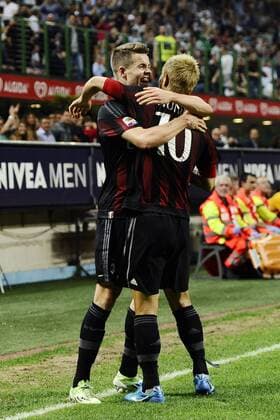 Aktuell Fußball, Italien, AC Mailand - AS Rom Serie A AC Milan - AS Rom Torjubel Marco Van Ginkel 