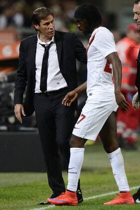 Aktuell Fußball, Italien, AC Mailand - AS Rom Gervinho, Rudi Garcia Roma Dejection Serie A AC Milan - AS Rom giuseppexceleste