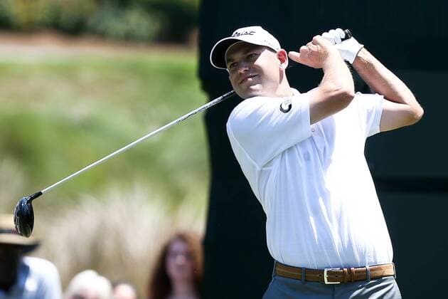 Aktuell Golf - The Players Championship in Ponte Vedra Beach May 9, 2015 - Ponte Vedra Beach, Florida, United States - Bill Haas tees off the 1st hole during the third round of THE PLAYERS Championship. THE PLAYERS Championship - Round 3 - ZUMAw109
