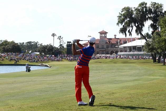 Aktuell Golf - The Players Championship in Ponte Vedra Beach May 9, 2015 - Ponte Vedra Beach, Florida, United States - Billly Horschel hits a fairway shot on the 18th hole during the third round of THE PLAYERS Championship. THE PLAYERS Championship - Round 3 - ZUMAw109