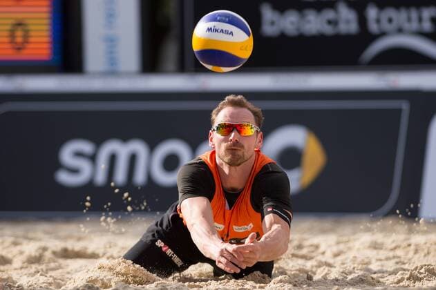 10.05.2015, Muenster, Schlossplatz smart beach tour, Supercup Münster Muenster, Hauptfeld Annahme Kay Matysik